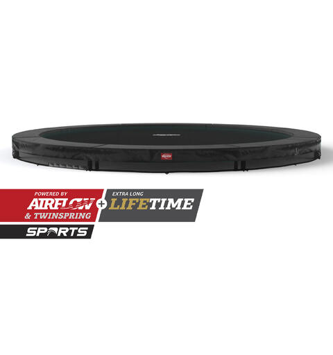 BERG Champion InGround 330 sort SPORT Nedgravd rund trampoline