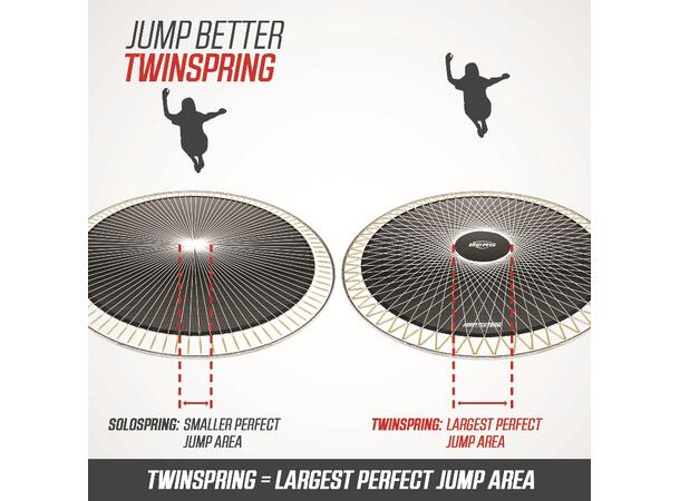 BERG Trampoline Champion InGround 380 Grå med sikkerhetsnett Deluxe 