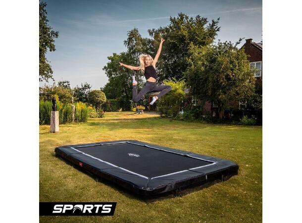 BERG Ultim Favorit InGround 410 grå Nedgravd rektangulær trampoline 