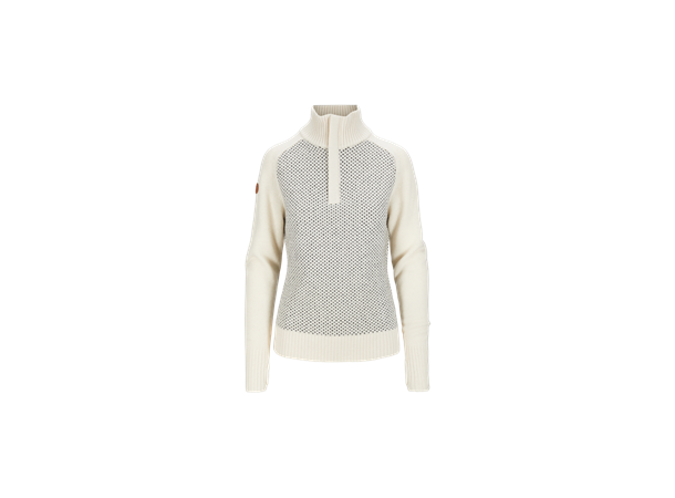 Tufte W Robin Low Half-Zip dame Høyhalset, komfortabel tykk ullgenser 