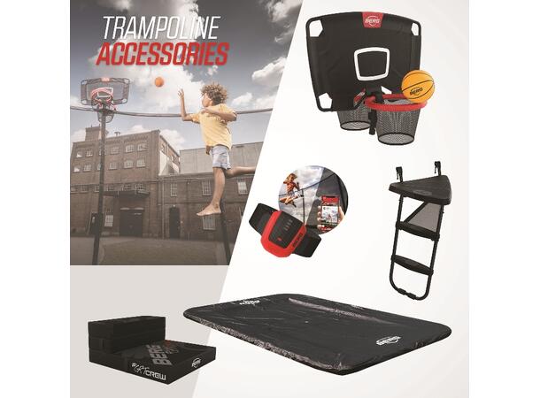 BERG Trampoline Elite 430 grå Med sikkerhetsnett Deluxe 