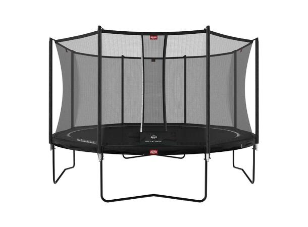 BERG Trampoline Favorit 380 sort Med sikkerhetsnett Comfort 