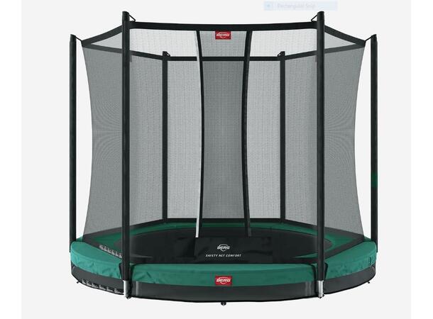 BERG Trampoline Favorit InGround 330 Grønn med sikkerhetsnett Comfort 