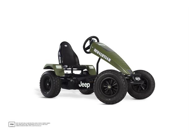 Jeep® Revolution pedal go-kart XXL E-BFR El-Tråbil ekstra lang for 6 år +