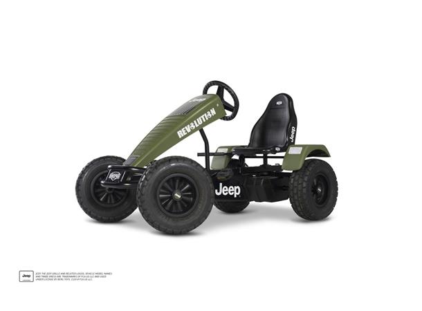 Jeep® Revolution pedal go-kart XXL BFR Tråbil ekstra lang for 5 år +