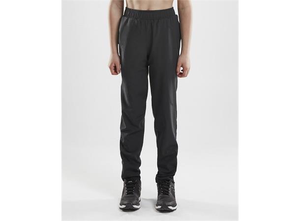 Craft Rush Wind Pants JR Black Tynn og lett vindbukse 