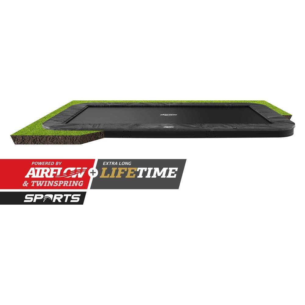 Bilde av Berg Ultim Elite Flatground 500 Grå Rektangulær Trampoline Grå