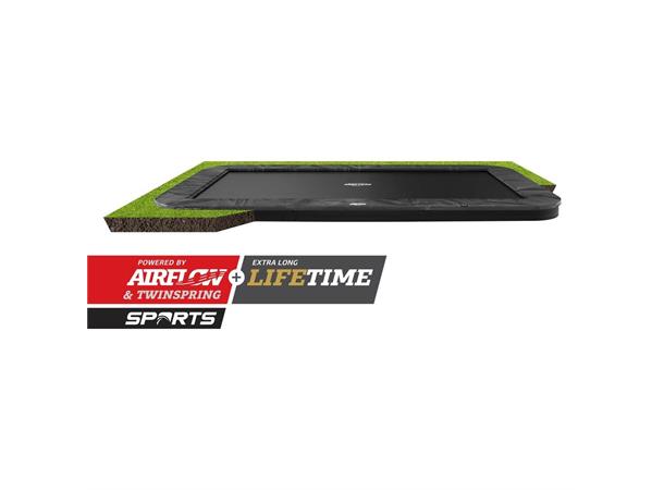 BERG Ultim Elite FlatGround 500 grå Rektangulær trampoline 